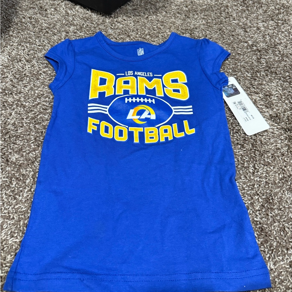 🍎NFL Blue and Yellow Rams Football Tee